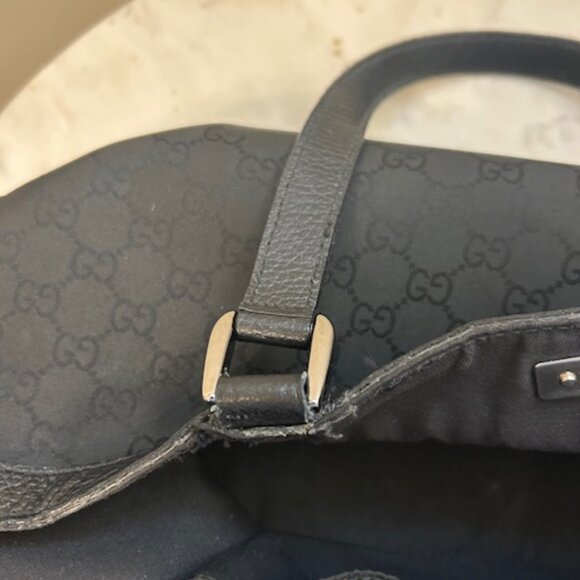 Black Authentic Gucci Monogram Tote - Picture 11 of 12